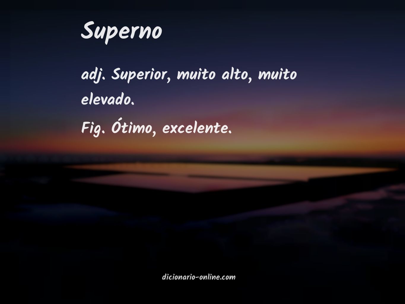 Significado de superno