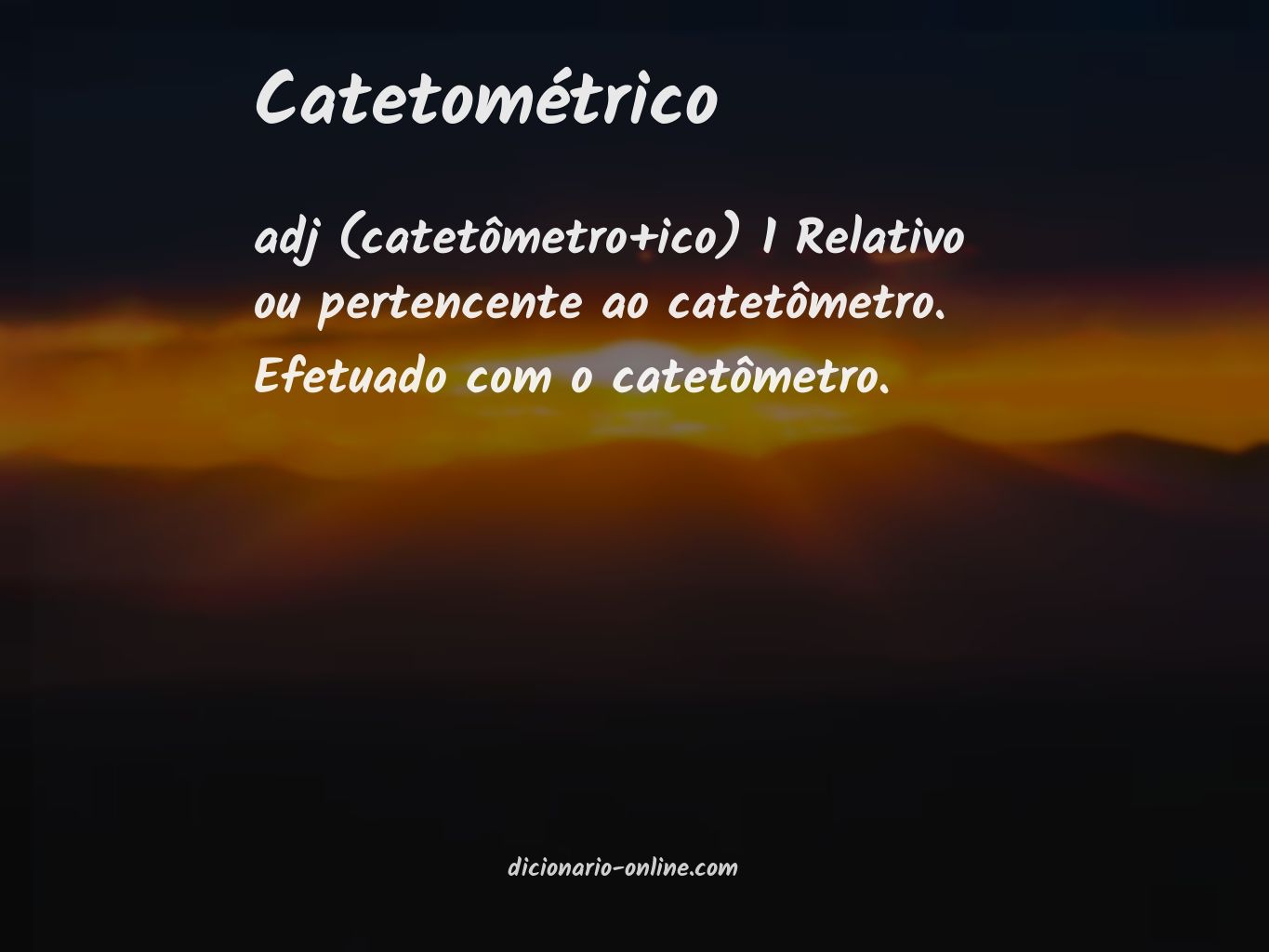 Significado de catetométrico