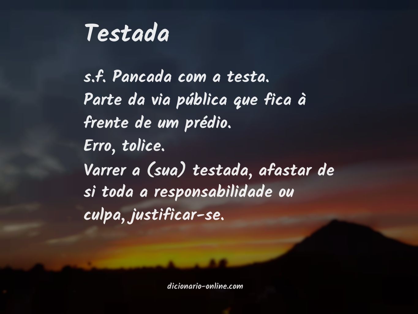 Significado de testada