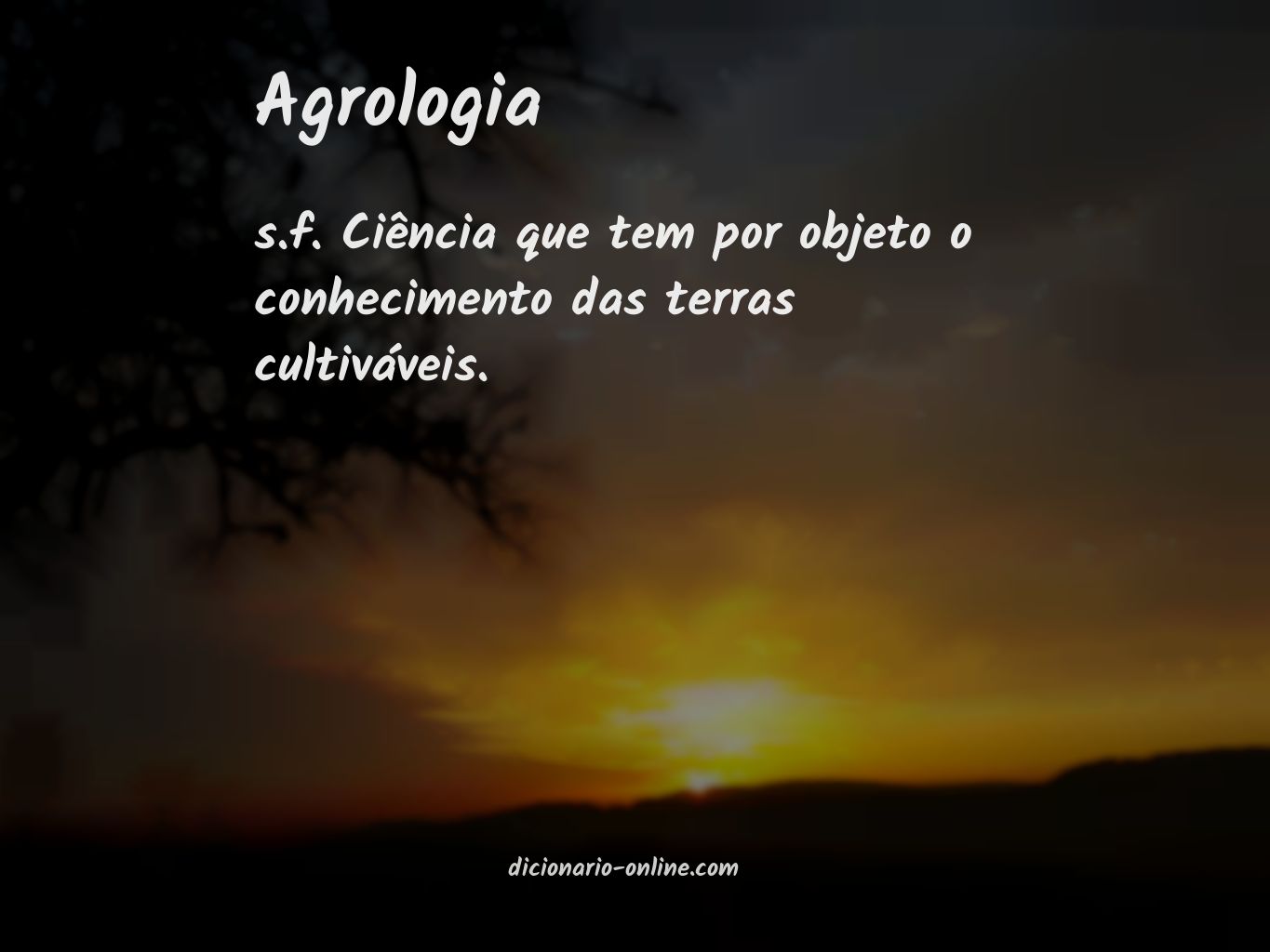 Significado de agrologia