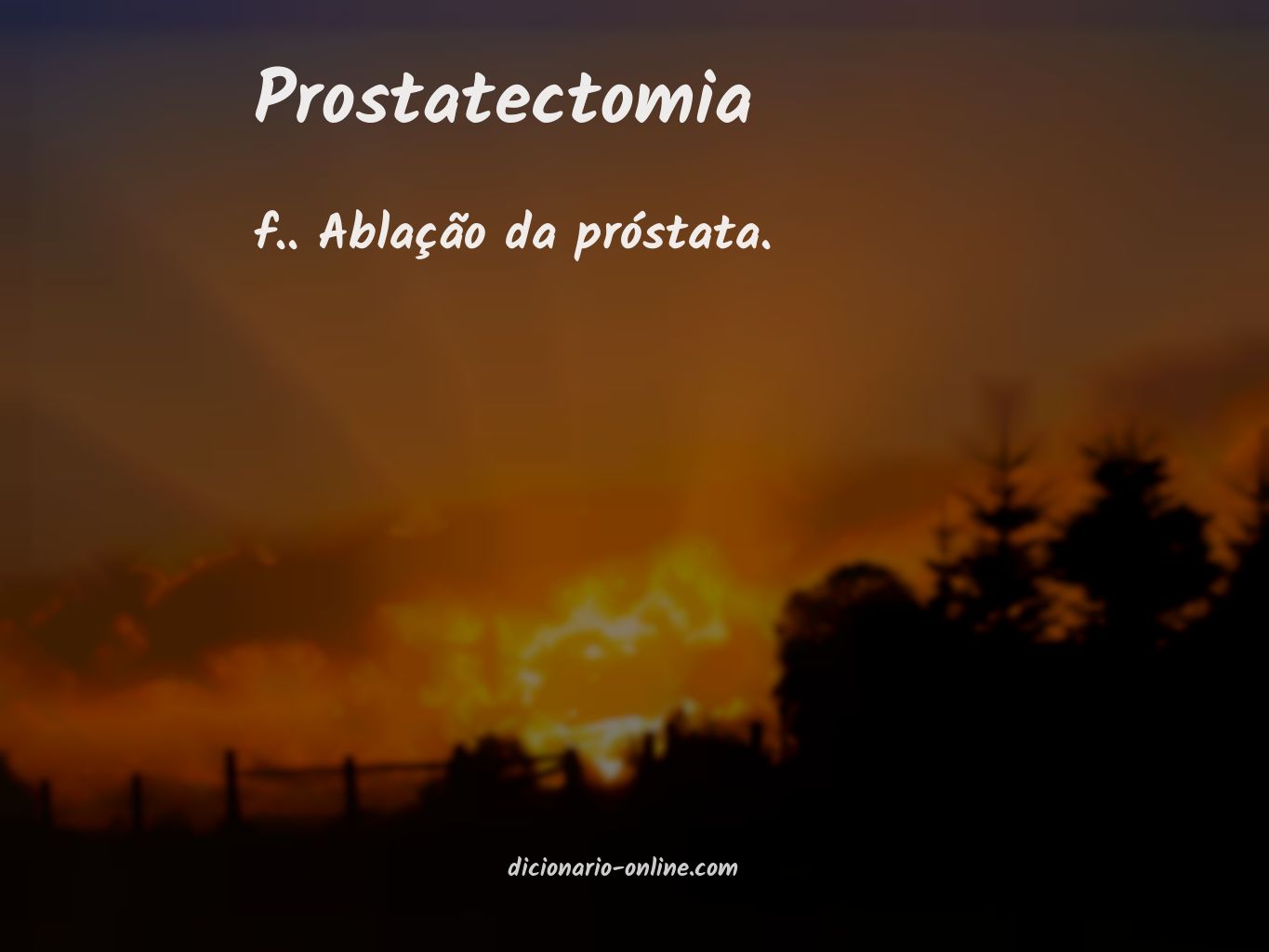 Significado de prostatectomia