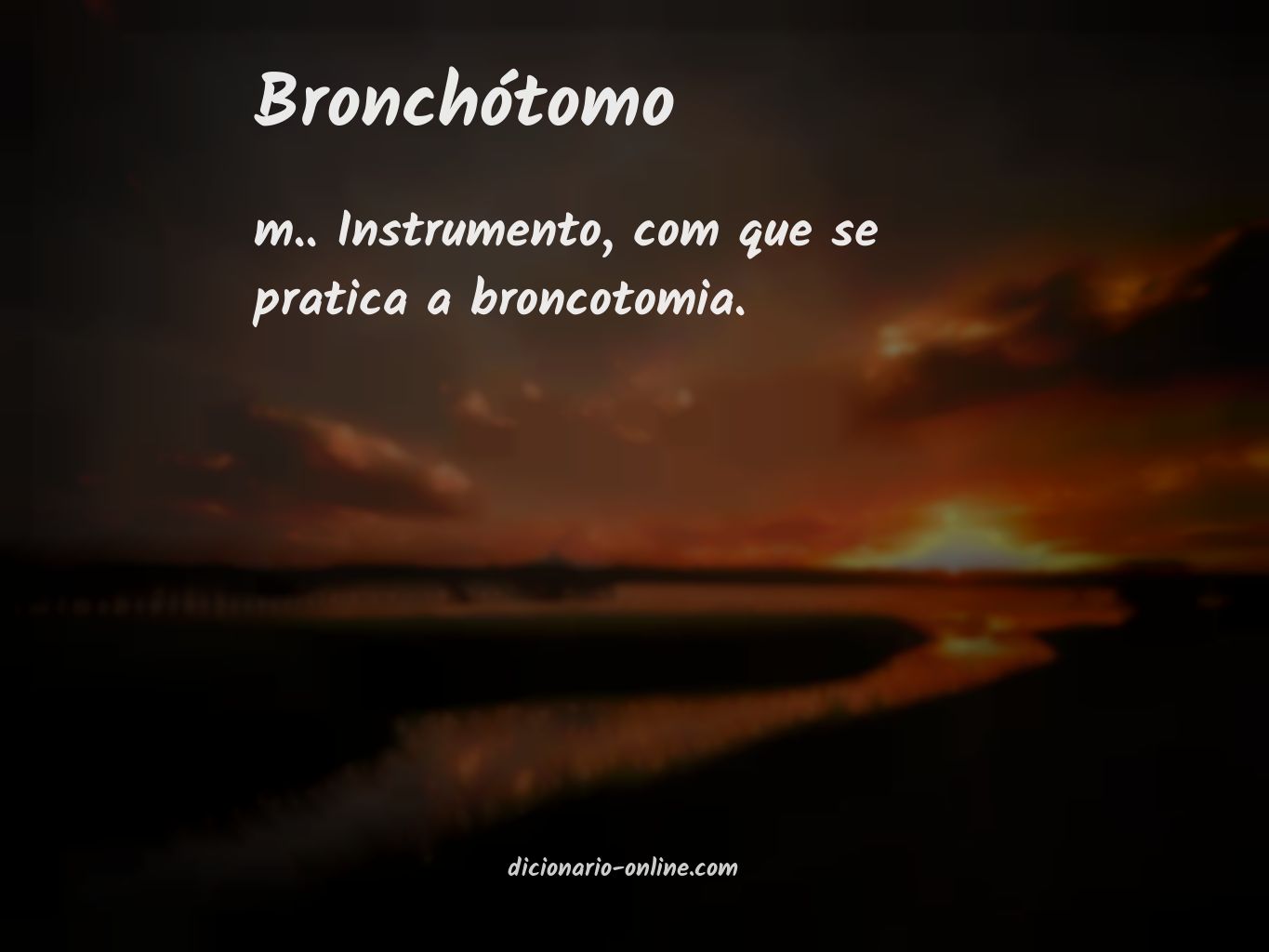 Significado de bronchótomo
