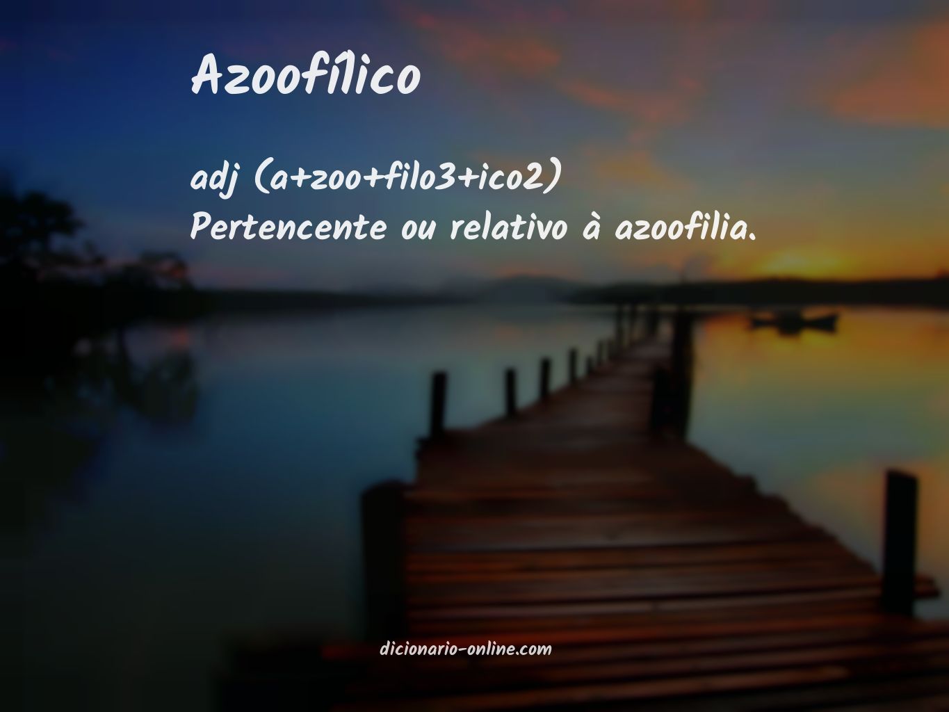 Significado de azoofílico