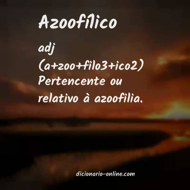 Significado de azoofílico
