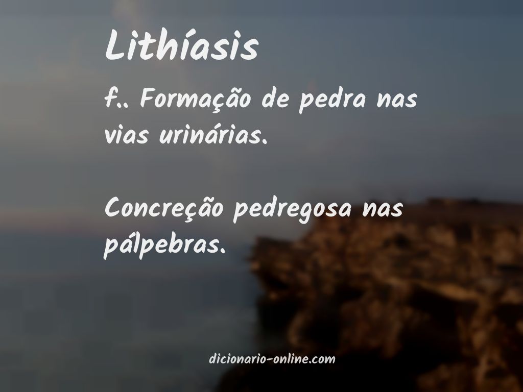 Significado de lithíasis