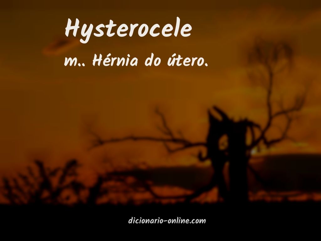 Significado de hysterocele