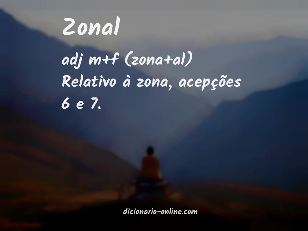 Significado de zonal