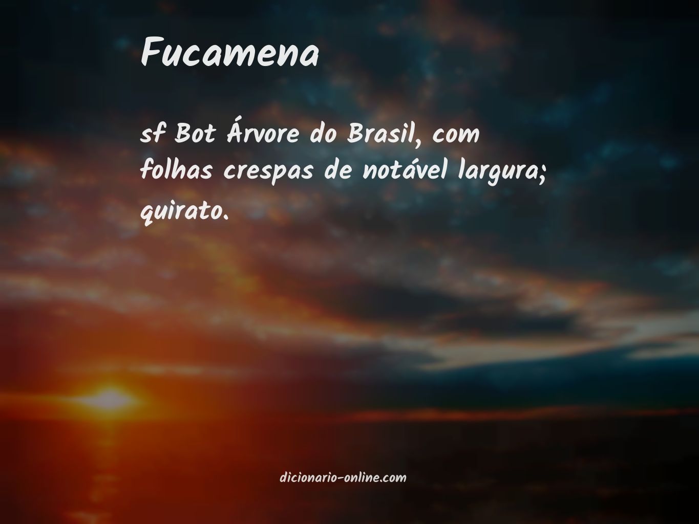 Significado de fucamena