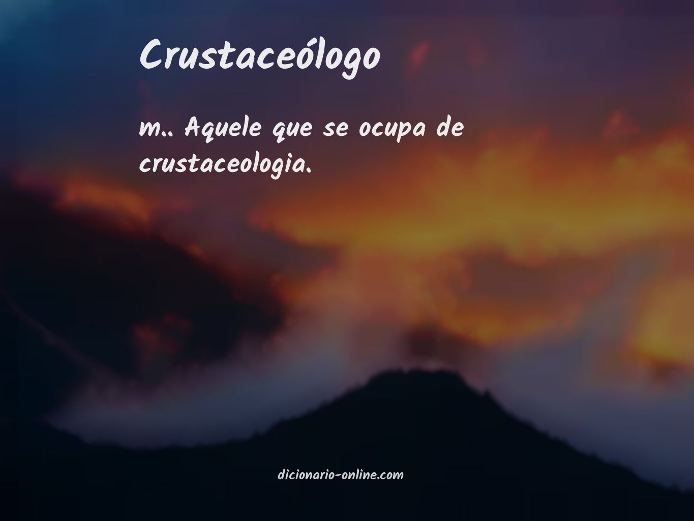 Significado de crustaceólogo