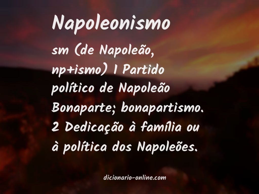 Significado de napoleonismo