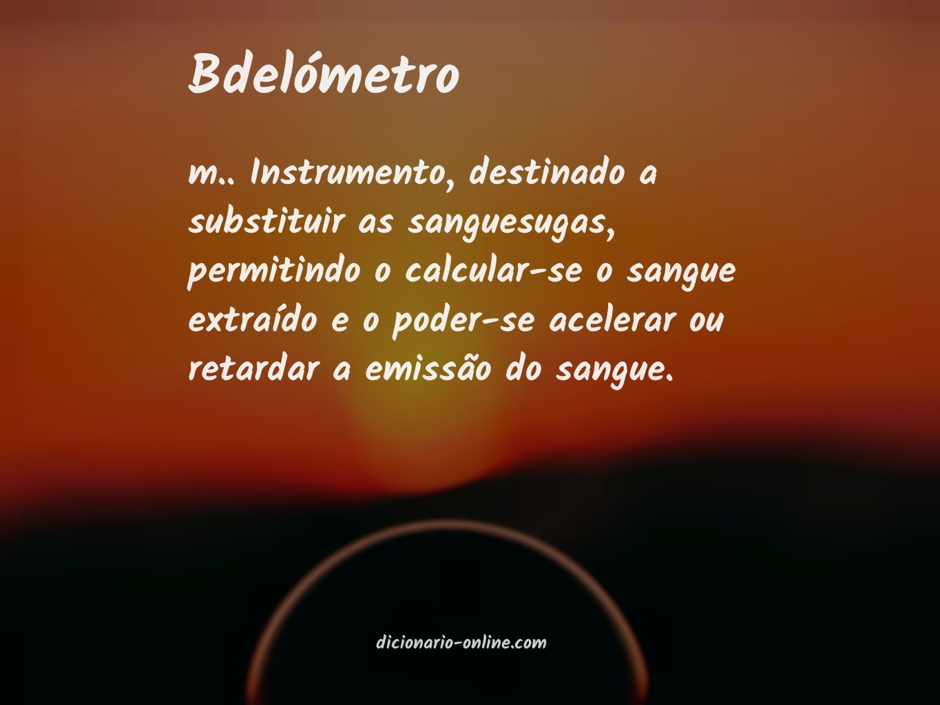 Significado de bdelómetro