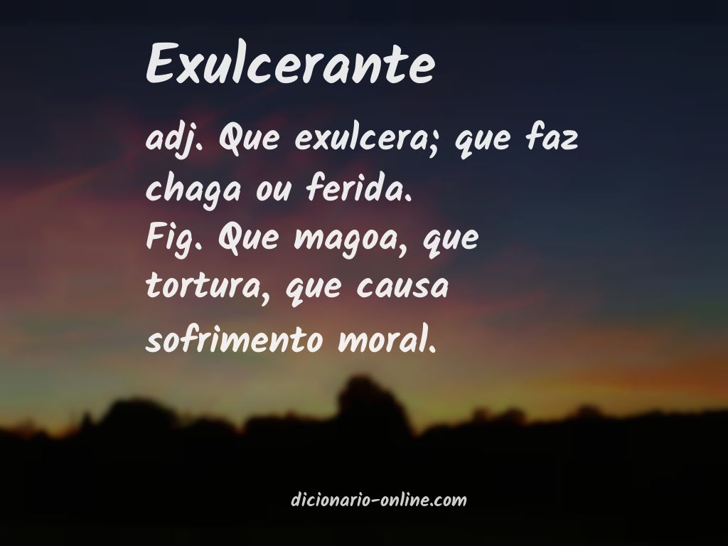 Significado de exulcerante