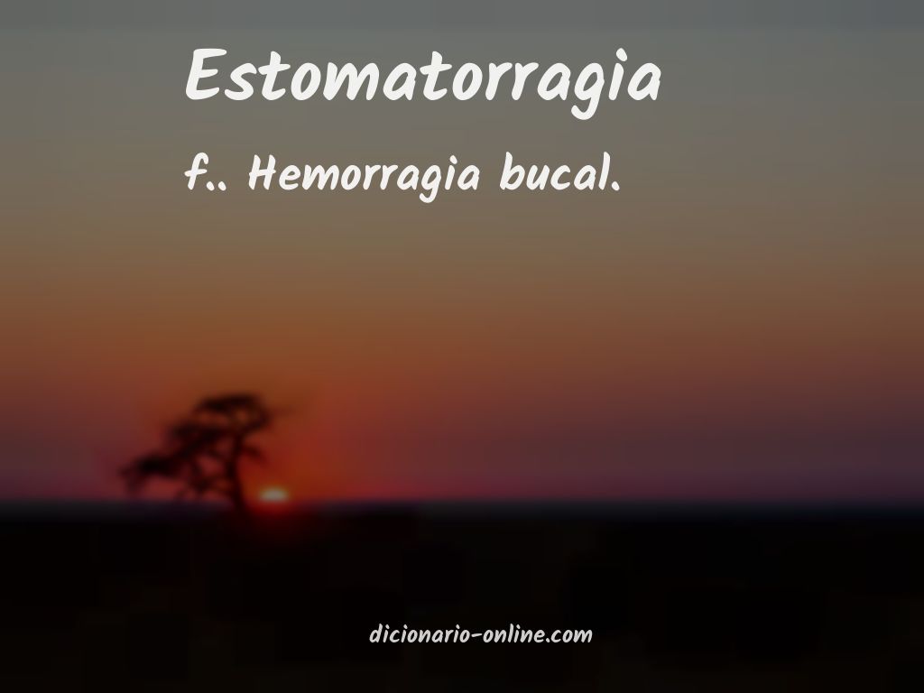 Significado de estomatorragia