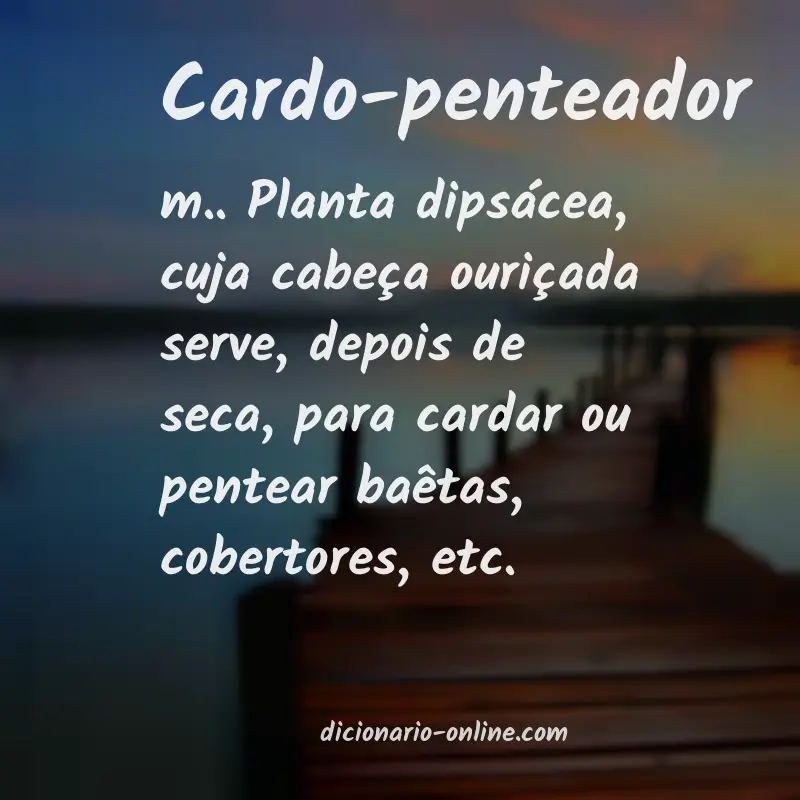 Significado de cardo-penteador
