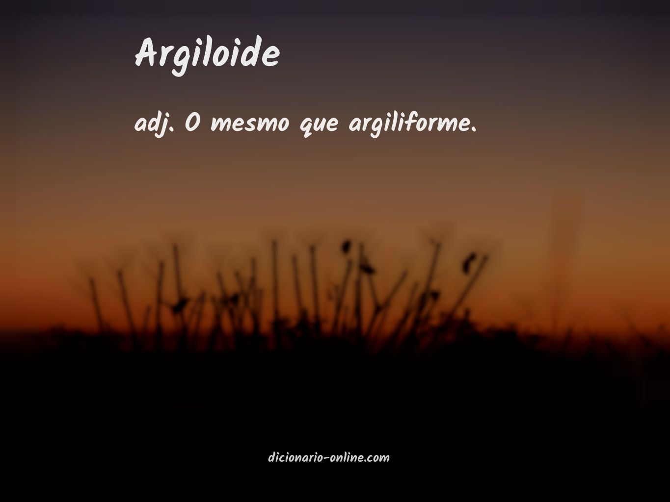 Significado de argiloide