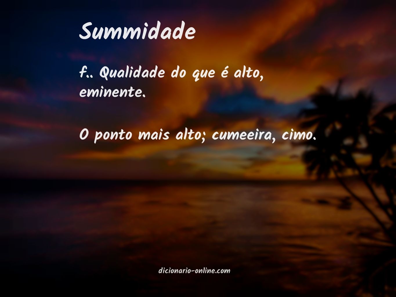 Significado de summidade