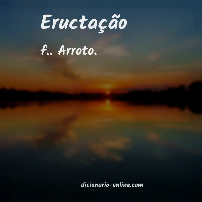 Significado de eructação
