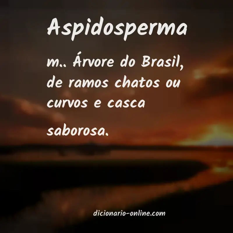 Significado de aspidosperma