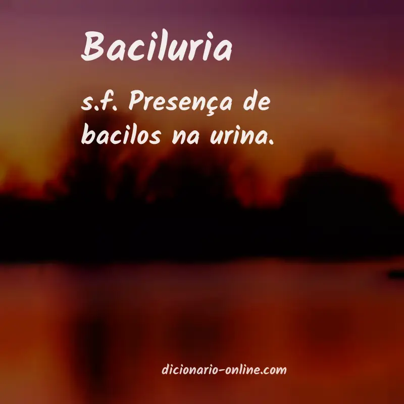 Significado de baciluria
