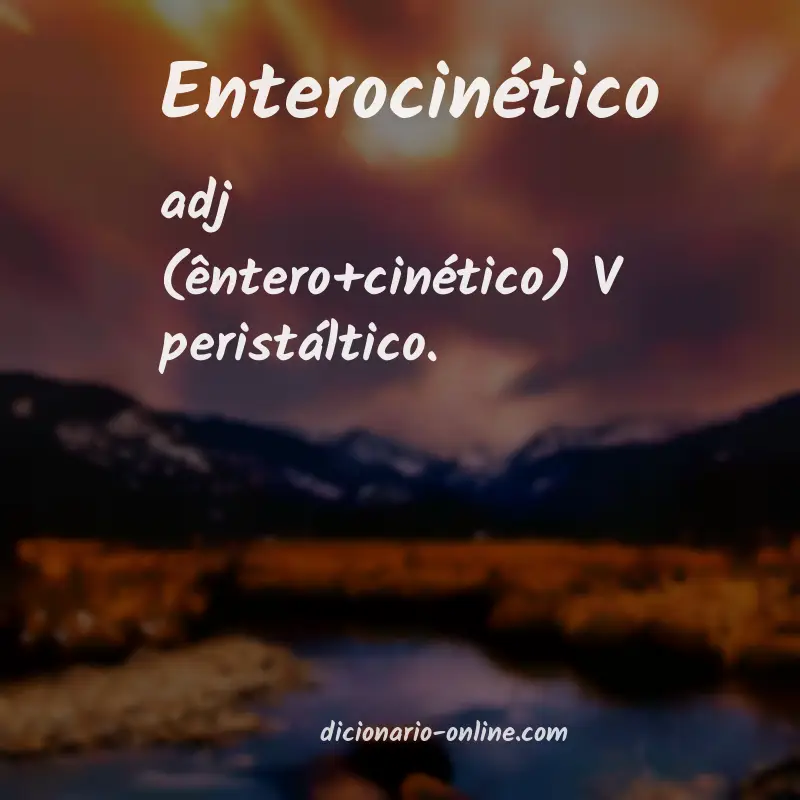 Significado de enterocinético