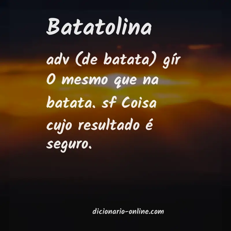 Significado de batatolina