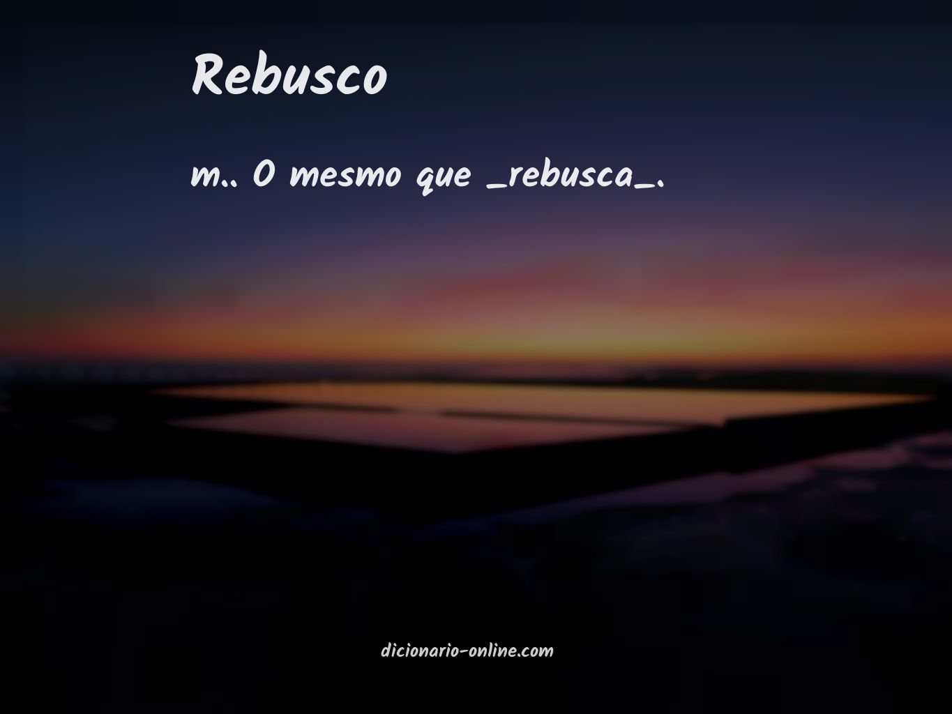 Significado de rebusco