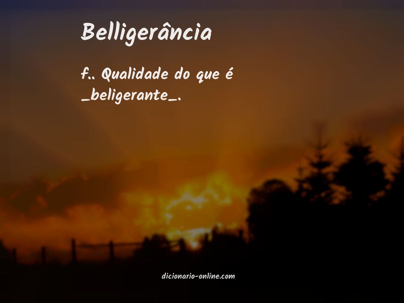 Significado de belligerância