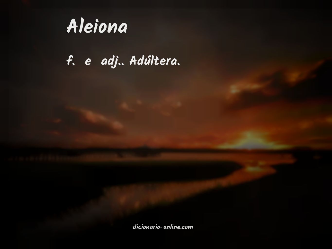 Significado de aleiona