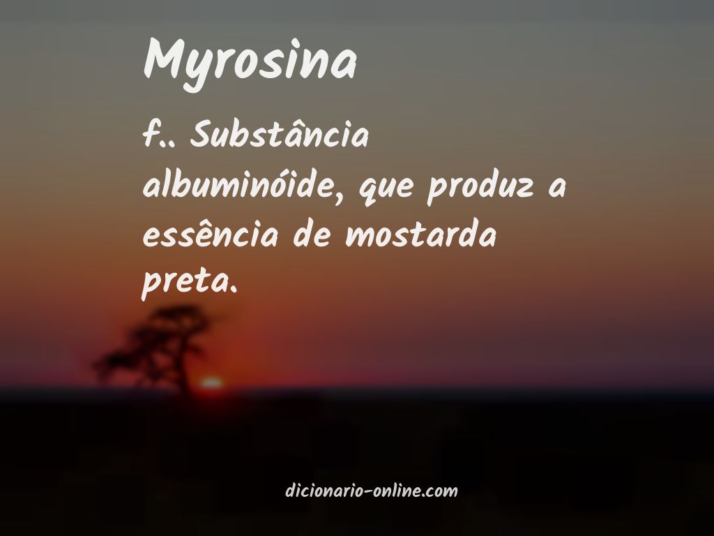 Significado de myrosina