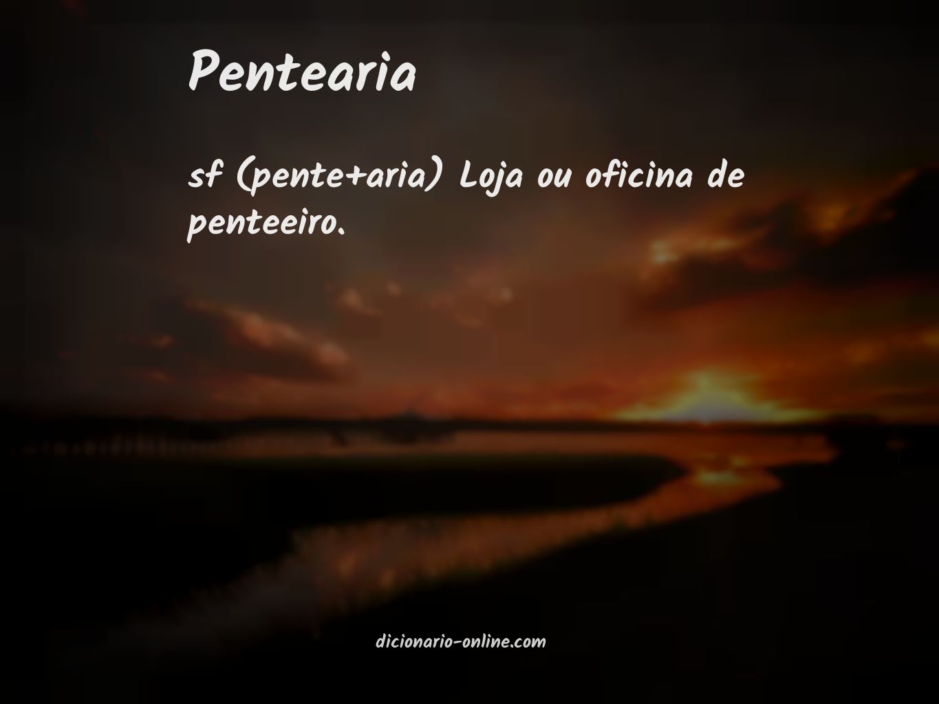 Significado de pentearia