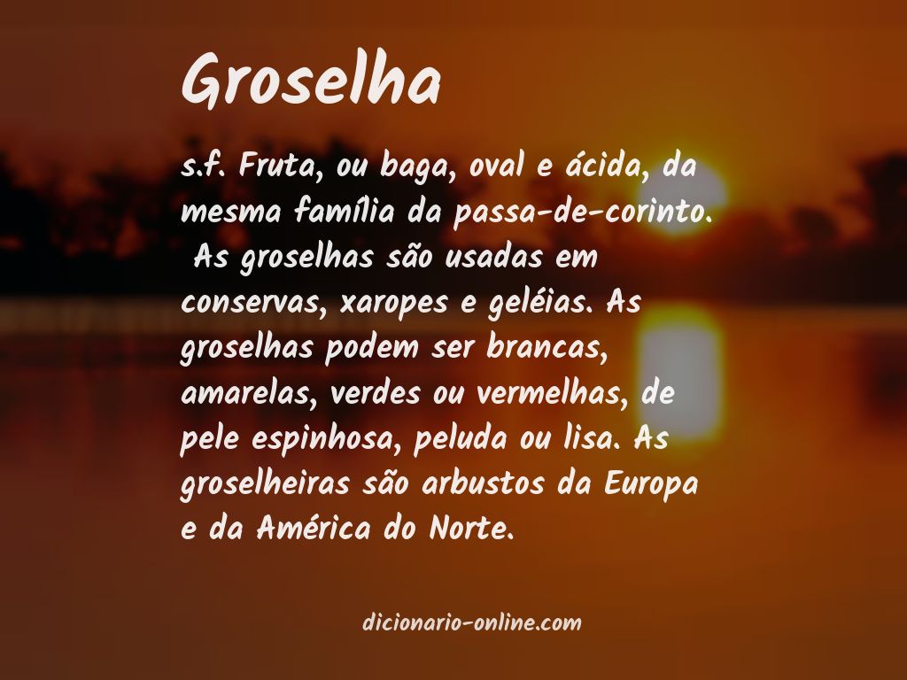 Significado de groselha