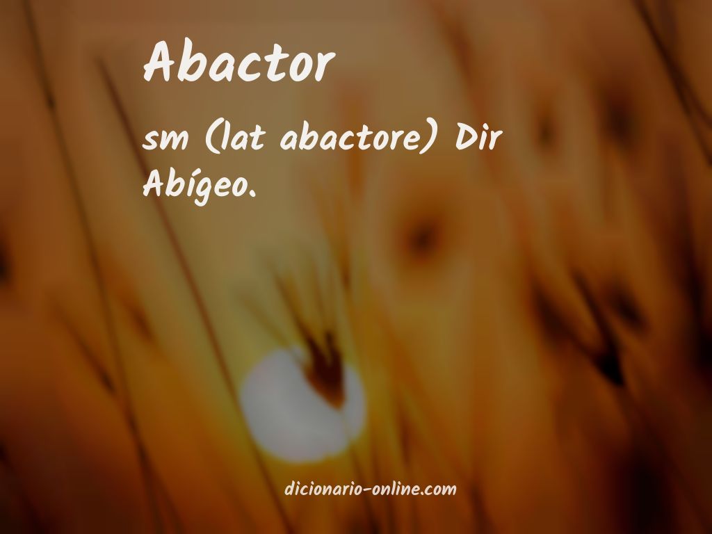 Significado de abactor