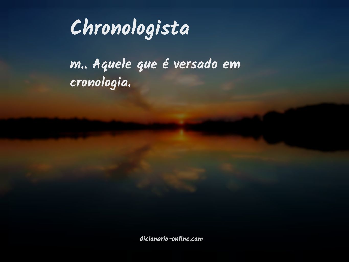 Significado de chronologista