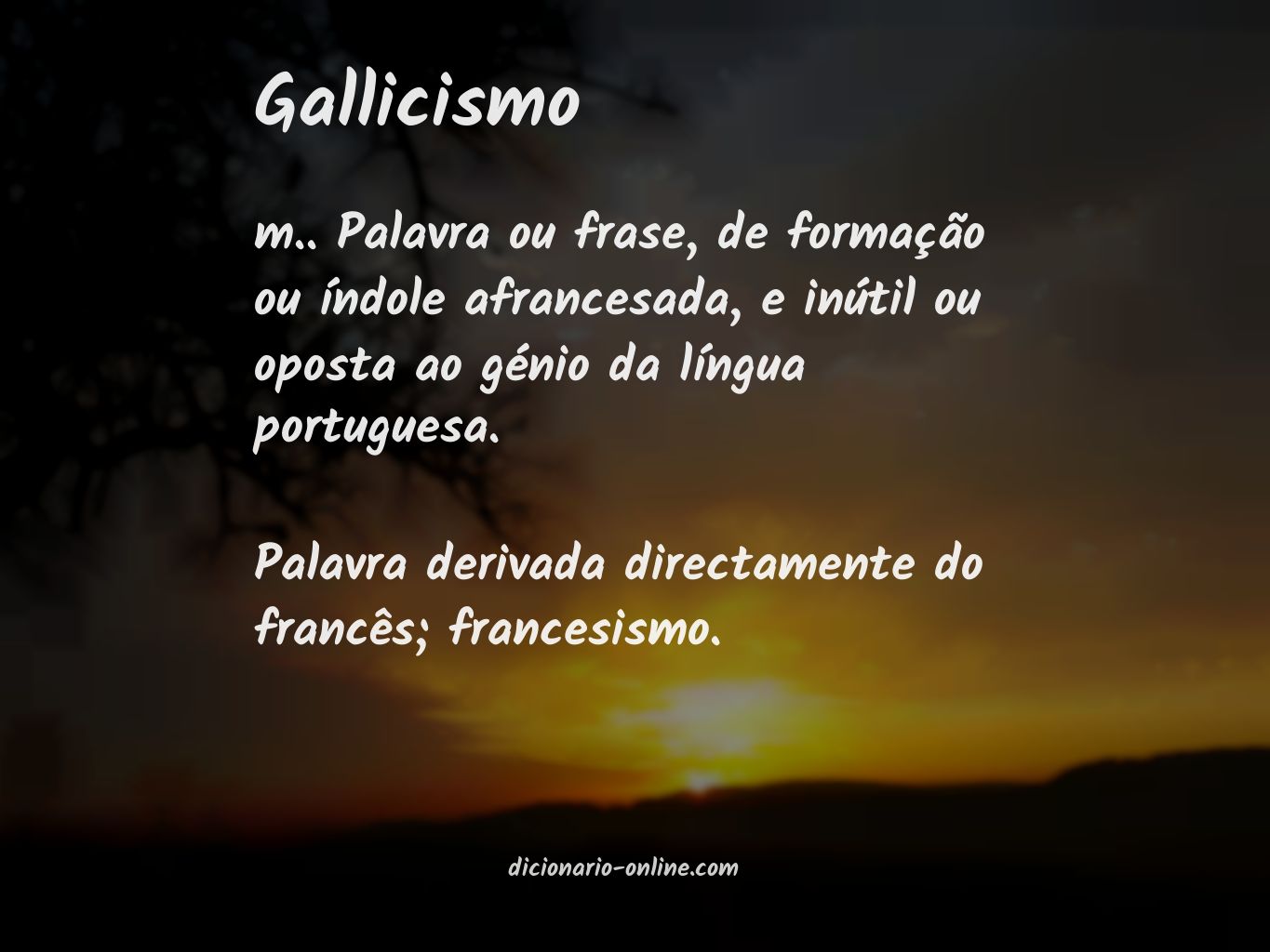 Significado de gallicismo