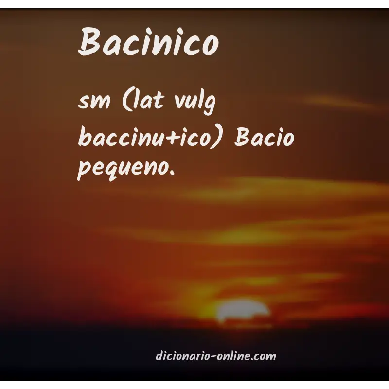 Significado de bacinico