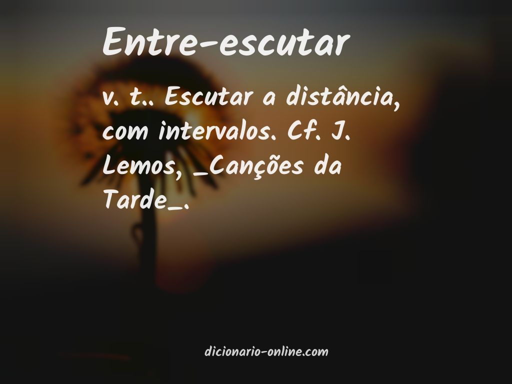 Significado de entre-escutar