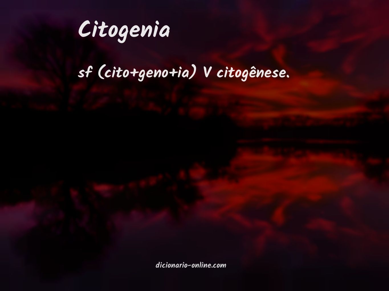 Significado de citogenia