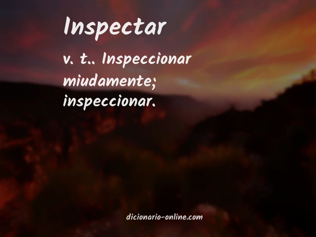 Significado de inspectar