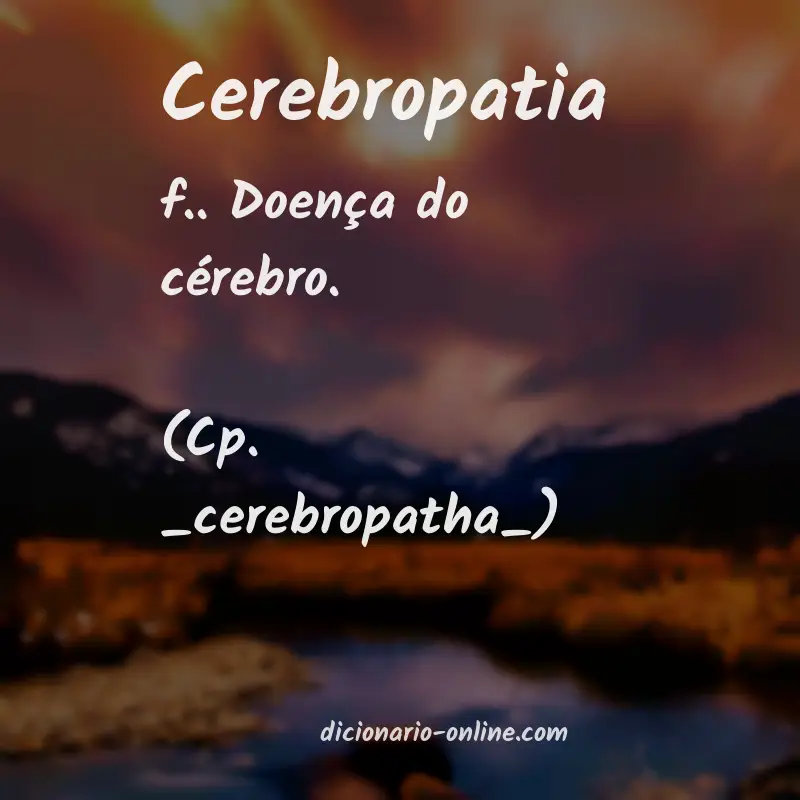 Significado de cerebropatia