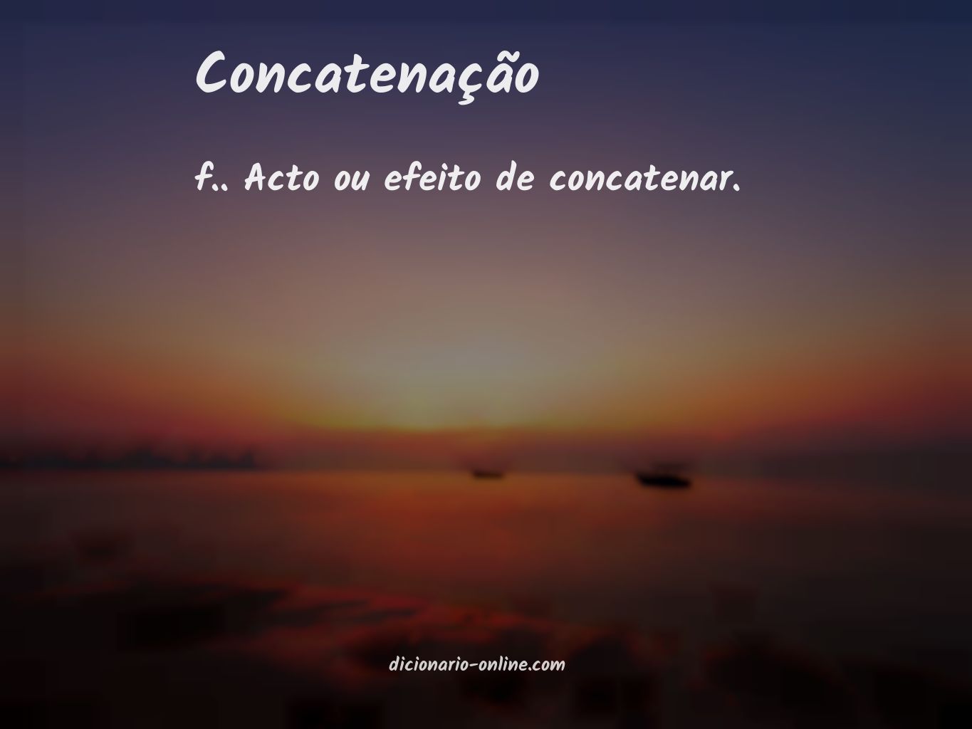 Significado de concatenação