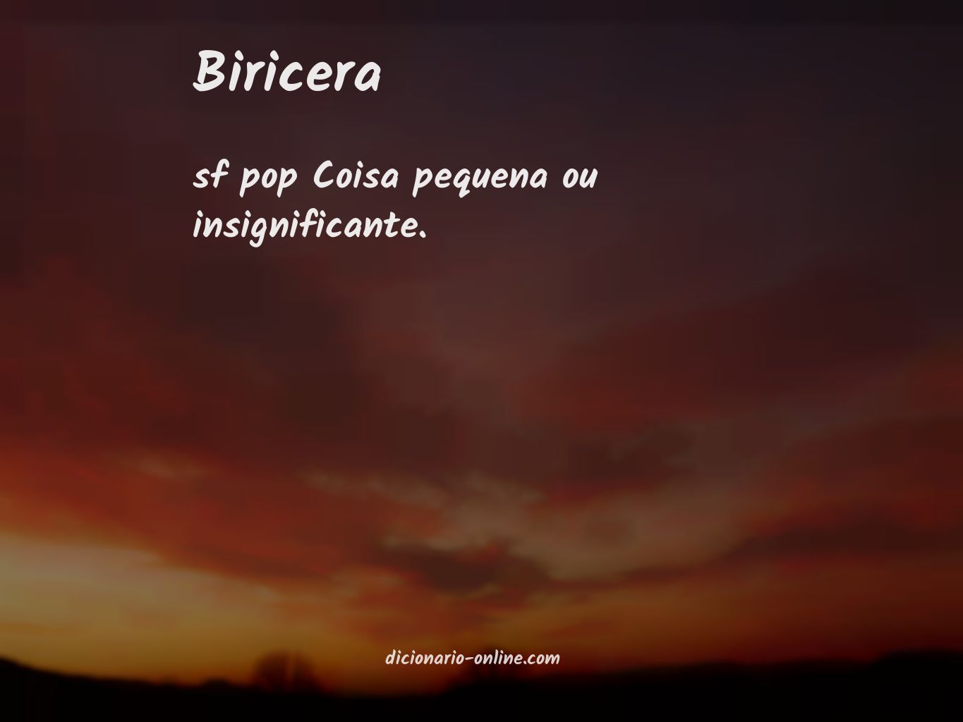 Significado de biricera