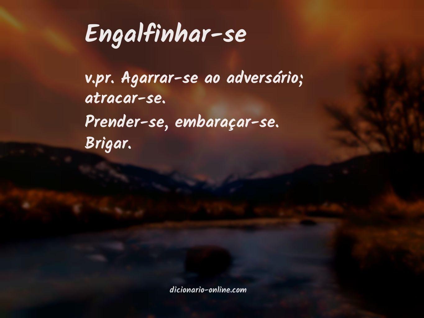 Significado de engalfinhar-se