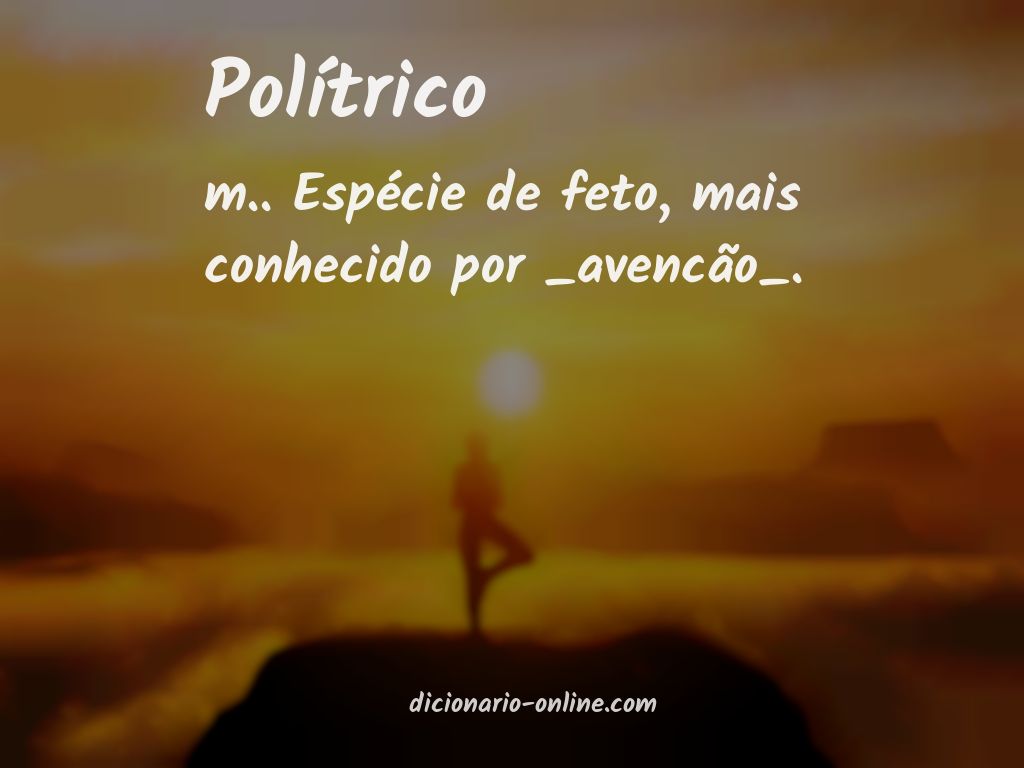 Significado de polítrico