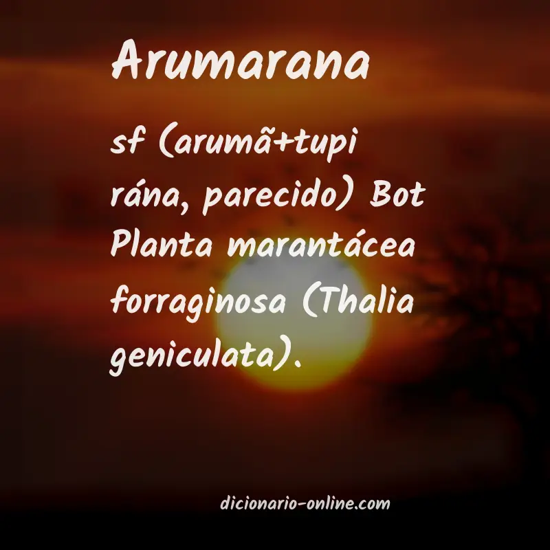 Significado de arumarana