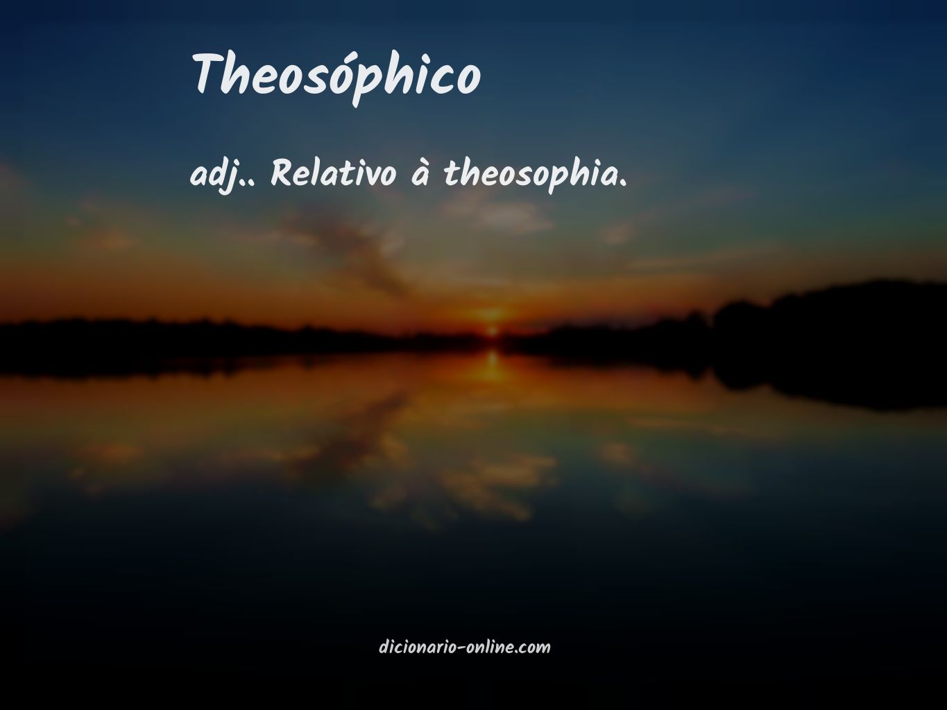 Significado de theosóphico