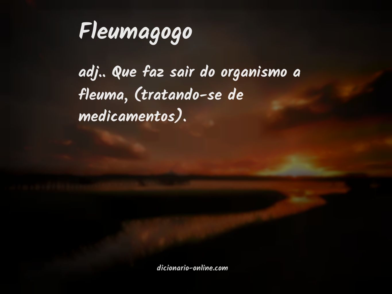 Significado de fleumagogo