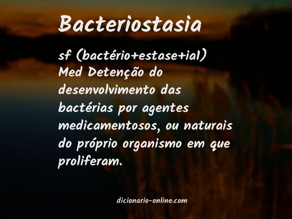 Significado de bacteriostasia