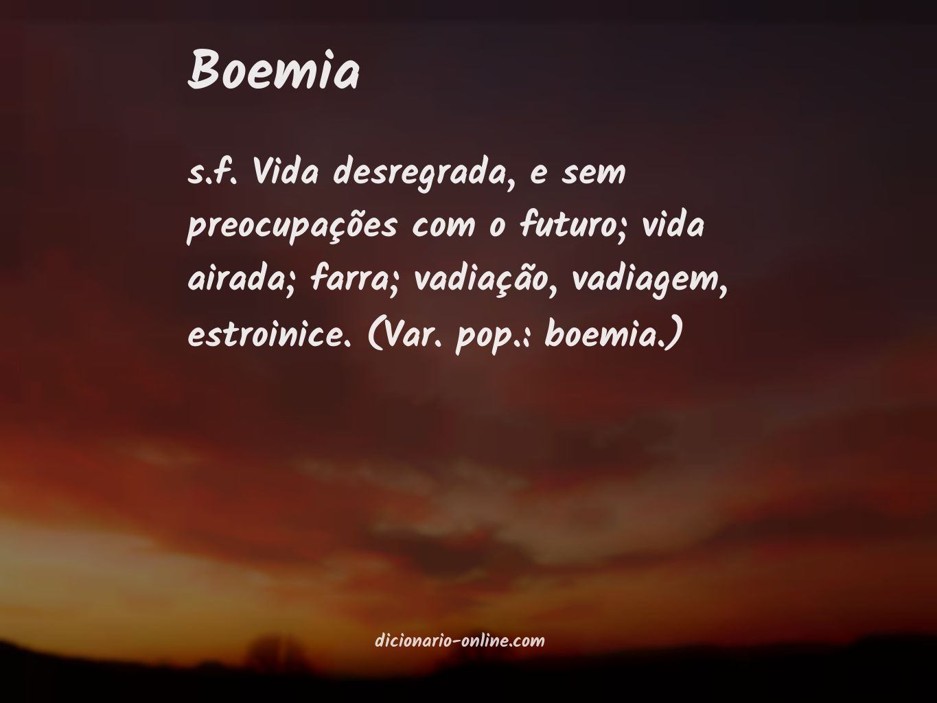 Significado de boemia