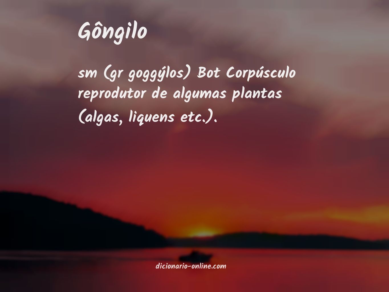 Significado de gôngilo