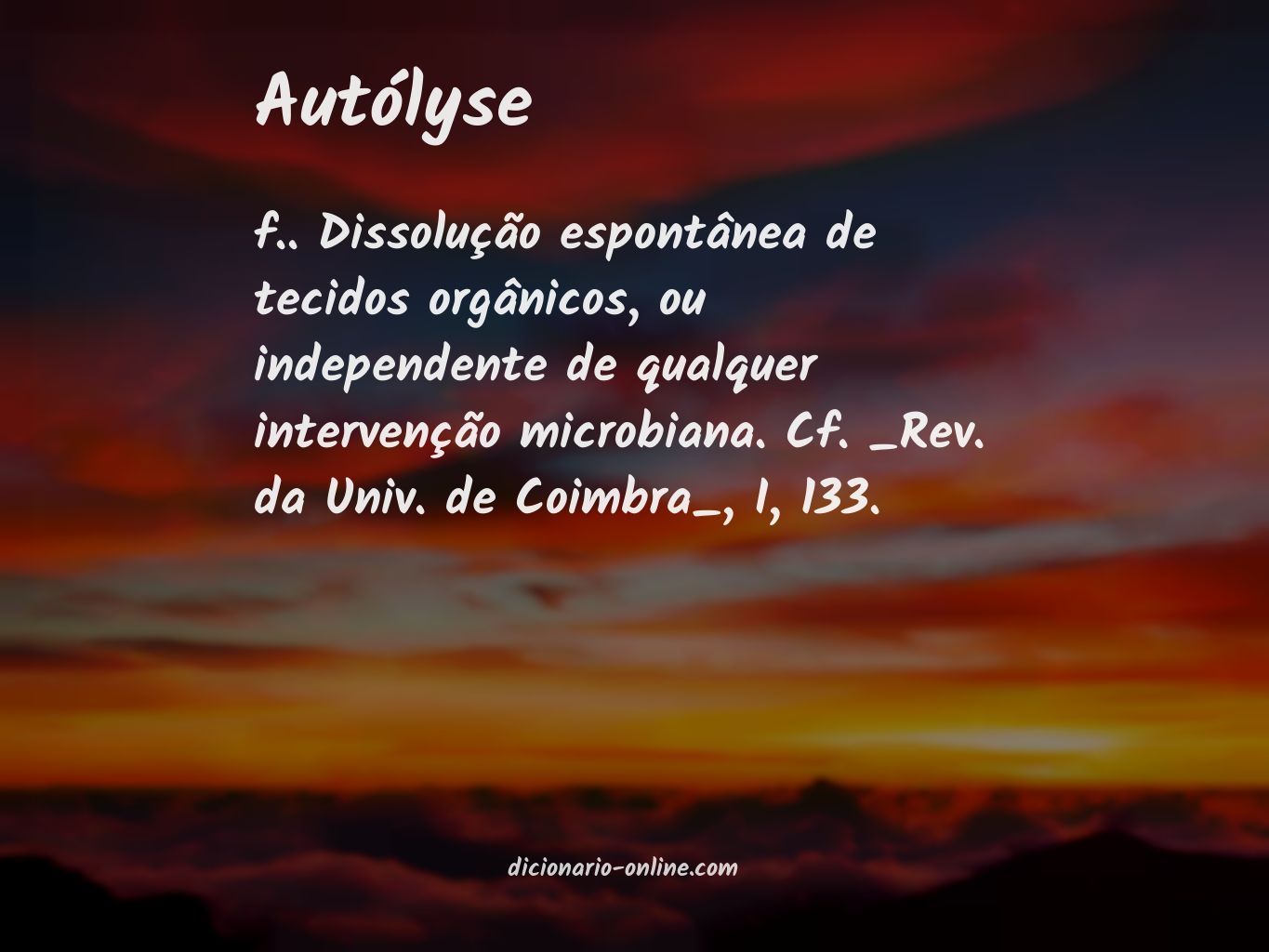 Significado de autólyse